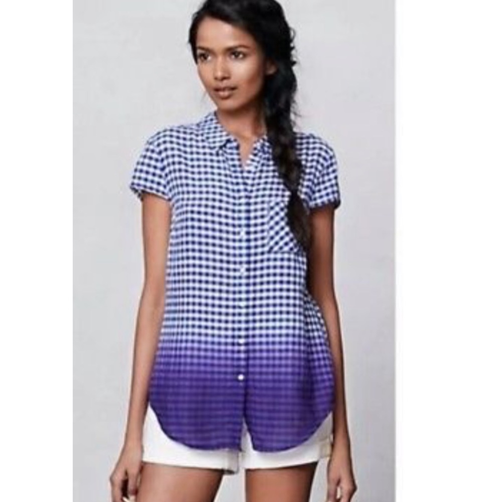 Holding Horses Ombré Checkered Top